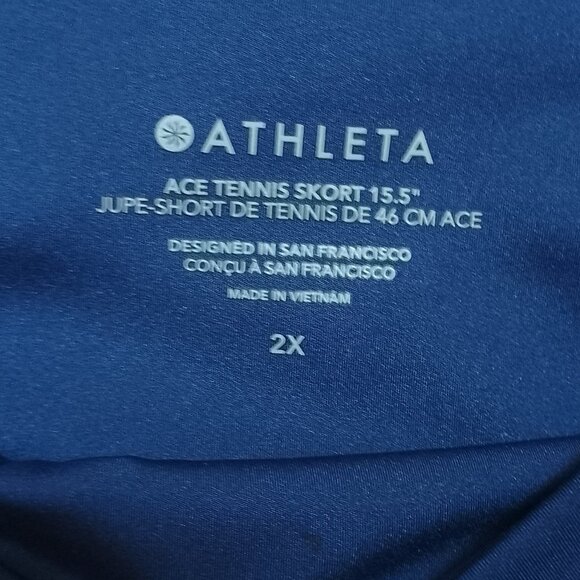 Athleta Womens’ Ace Skort 15.5”, Skater Skirt, Navy Blue, Sz. 2X, NWT - Picture 7 of 12